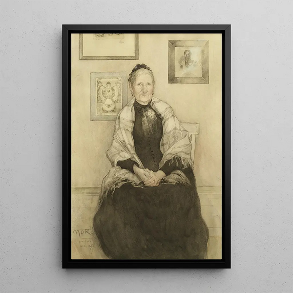 Mother - Carl Larsson — framed artwork on a wall