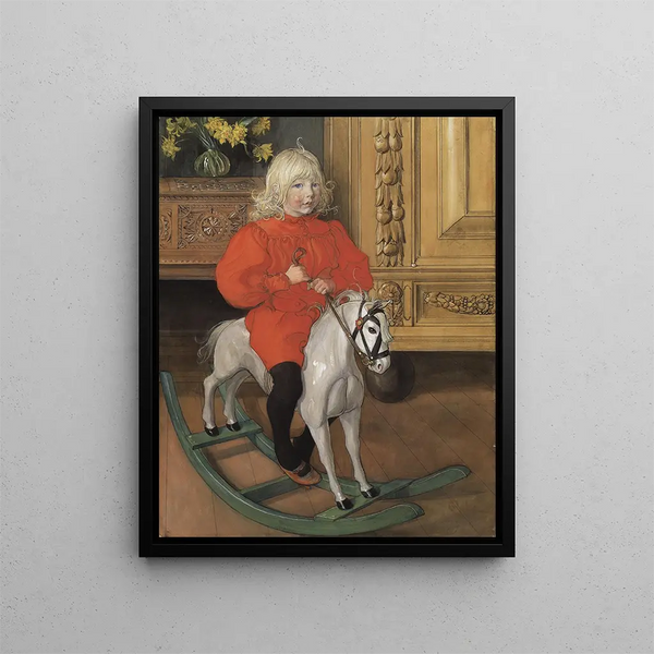 Portrait dialectal de Casimir Laurin - Carl Larsson — framed artwork on a wall