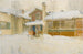 My country cottage in winter Sundborn - Carl Larsson — artwork view