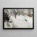 Painter en plein air Winter motif of Sgatan 145 Stockholm - Carl Larsson — framed artwork on a wall