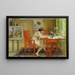 The model writing a postcard - Carl Larsson — framed artwork on a wall