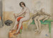 The Model and the Mannequins - Carl Larsson — artwork view