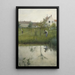 The old man and the children's garden - Carl Larsson — framed artwork on a wall
