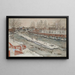 La glissoire à bois, scène d'hiver - Carl Larsson — framed artwork on a wall