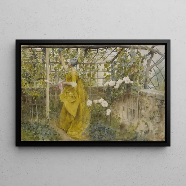 La Vigne - Carl Larsson — framed artwork on a wall