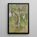 Ulf Boy nude among the birches - Carl Larsson — framed artwork on a wall