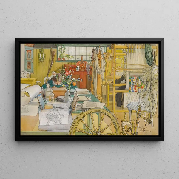L'atelier - Carl Larsson — framed artwork on a wall