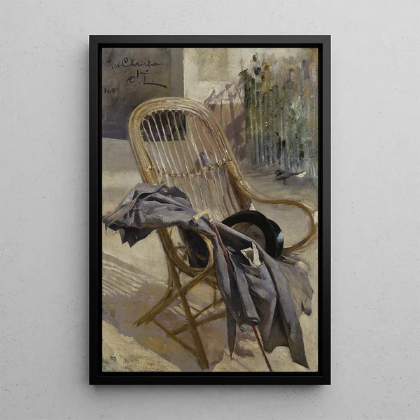 Reproduction of the painting Wicker Chair Study for Modern Art - Carl Larsson