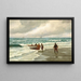 the island motif of the south beach of Skagen with a fresh crescent wind - Carl Locher — framed artwork on a wall