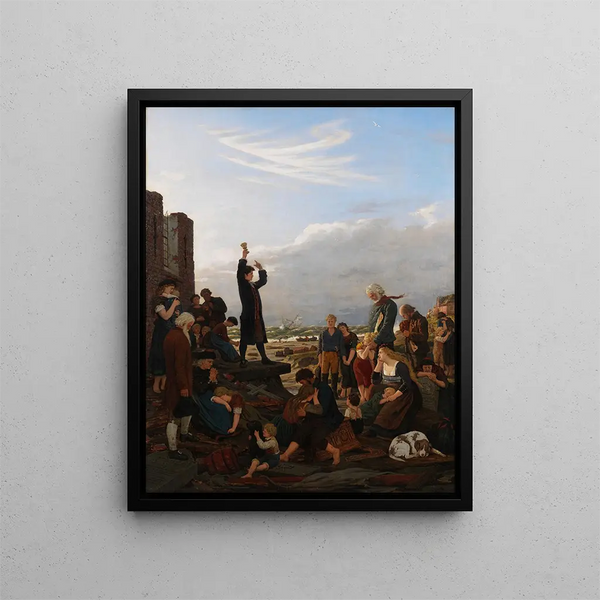 After the storm tide - Carl Ludwig Jessen — framed artwork on a wall