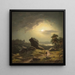 Landscape by moonlight - Carl Ludwig Scheins — framed artwork on a wall