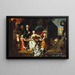 a family group on a terrace in the park of a villa - Carl Marcus Tuscher — framed artwork on a wall