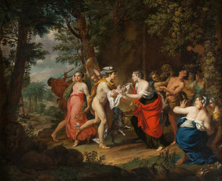 Mercure confiant l'enfant Bacchus aux nymphes sur Nysa - Carl Marcus Tuscher — artwork view