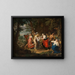 Mercure confiant l'enfant Bacchus aux nymphes sur Nysa - Carl Marcus Tuscher — framed artwork on a wall