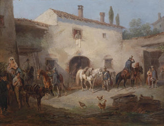 Austrian Hussars Painting - Carl Martin Ebersberg — artwork view