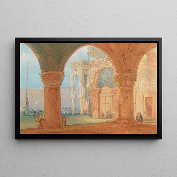 Place Saint-Marc - Carl Martin Laeisz — framed artwork on a wall