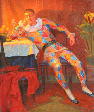 Interior with Harlequin - Carl Mathorne — artwork view