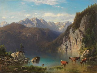 the Lake Alpsee near Hohenschwangau - Carl Millner — artwork view