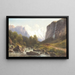 Hunting party in the mountains - Carl Millner — framed artwork on a wall