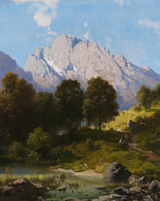Summer Mountain Landscape Painting - Carl Millner — artwork view