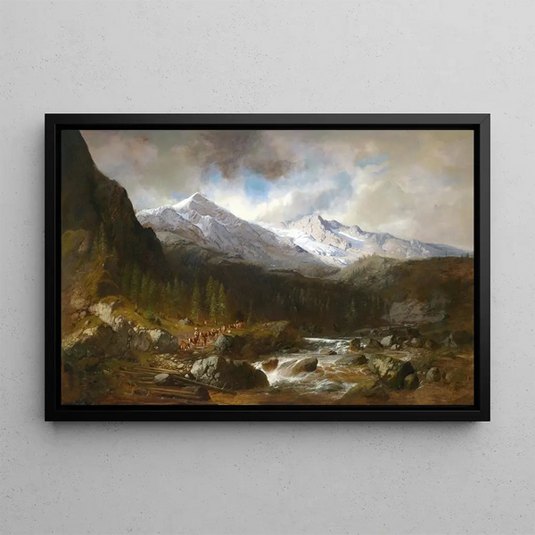 Conduite de bétail - Carl Millner — framed artwork on a wall