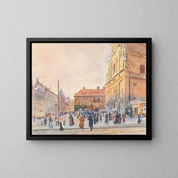Église des Carmes de Leopoldstadt - Carl Müller — framed artwork on a wall