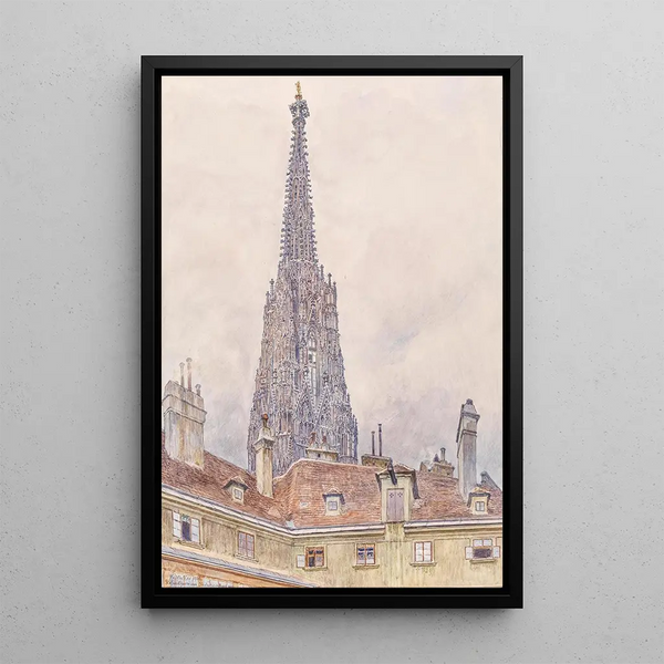 Reproduction of the painting of Tour Saint-Étienne from the house of the Teutonic Order - Carl Müller