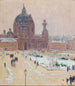Karlskirche in Winter Église Saint-Charles en hiver - Carl Moll — artwork view