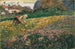 Young girl in the flowery meadow - Carl Moll — artwork view