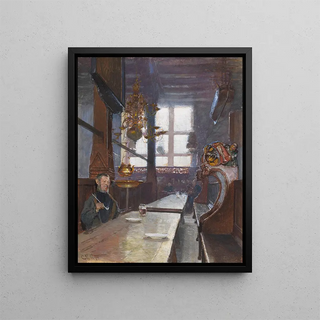 Schifferhaus in Lübeck - Carl Moll — framed artwork on a wall