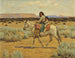 Mother Apache and Children on Horseback - Carl Moon — artwork view