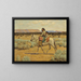 Mother Apache and Children on Horseback - Carl Moon — framed artwork on a wall