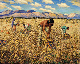 Harvest of Corn in Santo Domingo - Carl Moon — artwork view