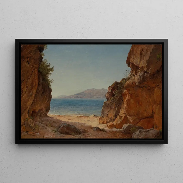 the Gulf of La Spezia - Carl Morgenstern — framed artwork on a wall