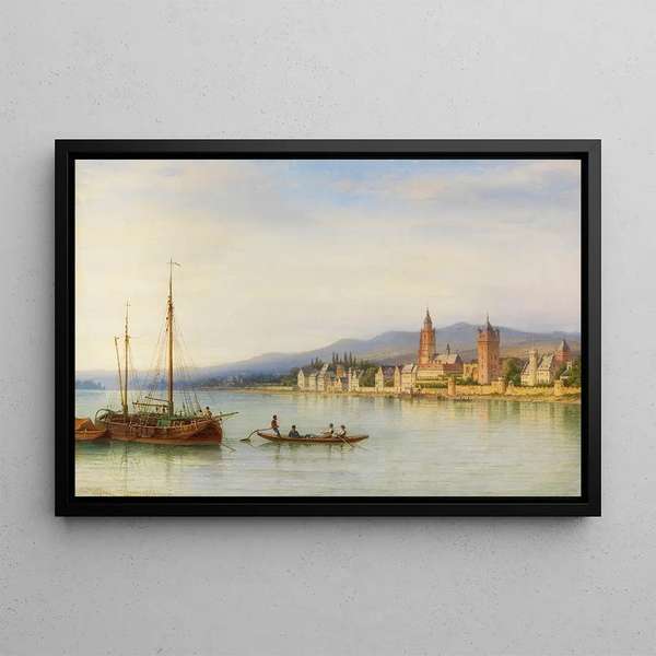 Eltville-sur-le-Rhin - Carl Morgenstern — framed artwork on a wall