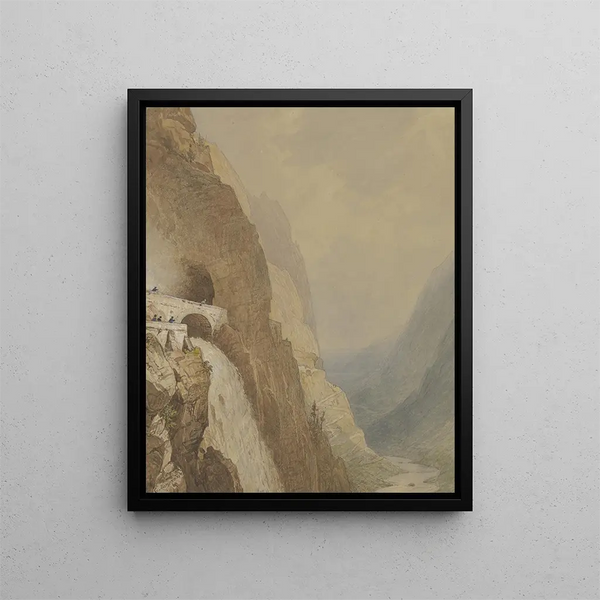 Le Splügenpass - Carl Morgenstern — framed artwork on a wall
