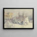 South View Painting of the Städel Art Institute in Winter - Carl Nebel — framed artwork on a wall