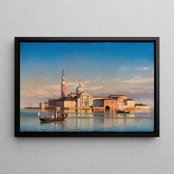 San Giorgio Maggiore à Venise - Carl Neumann — framed artwork on a wall
