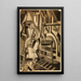 Abstract seated figure painting - Carl Newman — framed artwork on a wall