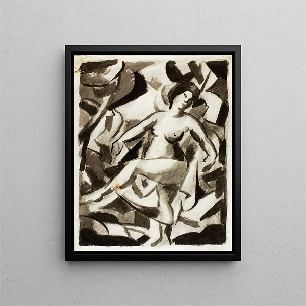Nude Female Painting - Carl Newman — framed artwork on a wall