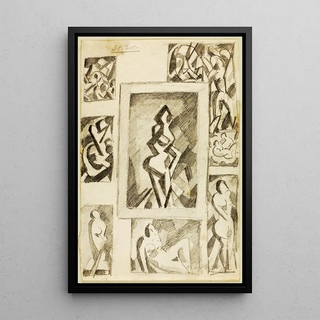 Reproduction of the painting Abstract Nude Group Painting - Carl Newman