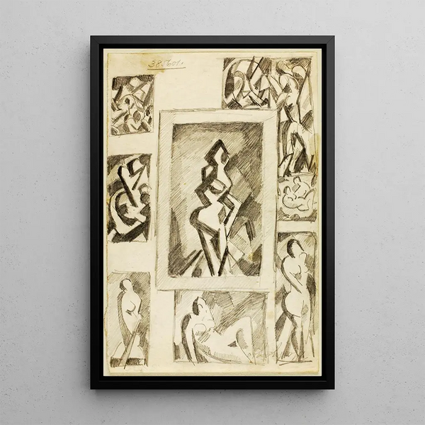 Reproduction of the painting Abstract Nude Group Painting - Carl Newman