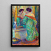 Dame reflétée dans le miroir - Carl Newman — framed artwork on a wall