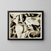 Nude woman, back view - Carl Newman — framed artwork on a wall