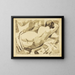 Nude Woman Lying Down - Carl Newman — framed artwork on a wall
