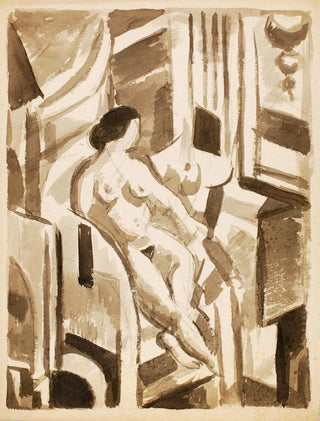 Nude female sitting 3 - Carl Newman — artwork view