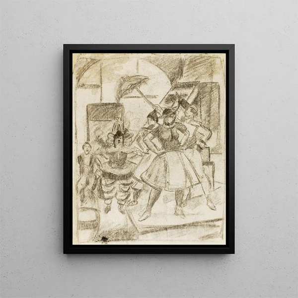 Scene théâtrale - Carl Newman — framed artwork on a wall