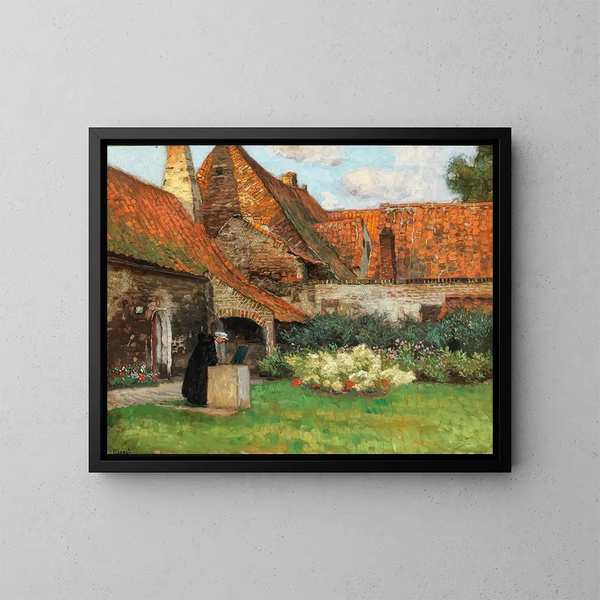 A Summer Courtyard - Carl O'Lynch de Town — framed artwork on a wall