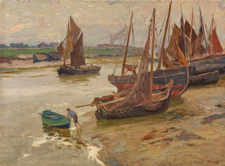 Gray day painting at the Isère - Carl O'Lynch de Town — artwork view