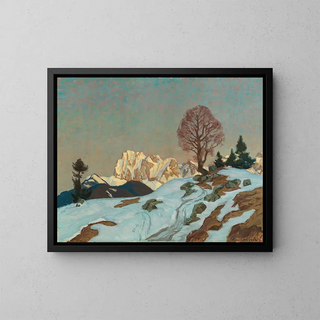 Lueurs nocturnes au Karwendel - Carl O'Lynch de Town — framed artwork on a wall